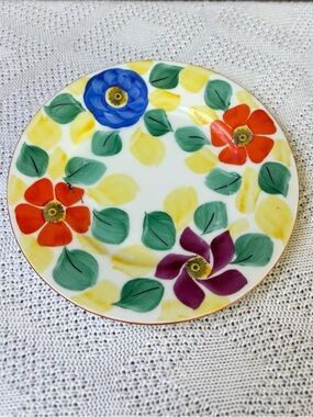 Vintage Multicolor Floral Bread & Butter Plate Size 6”